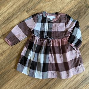 Burberry Baby Girl Long Sleeve Dress 9 Months